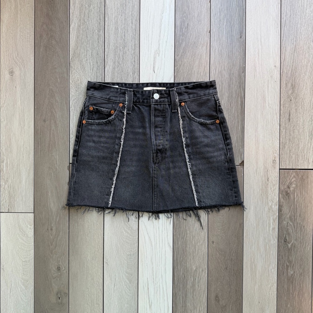 Levi's Black Recrafted Icon Denim Mini Skirt